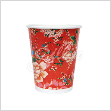 花布205cc冷熱紙杯