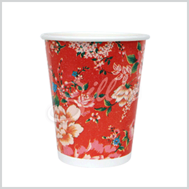 花布205cc冷熱紙杯